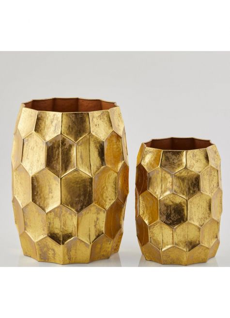 Вазы металлические Золото СЕТ из 2 штук