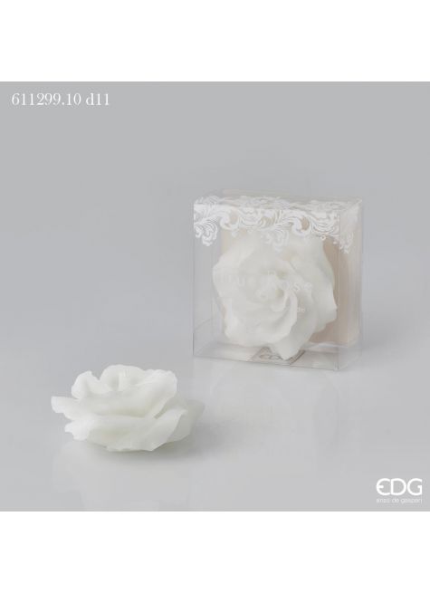 Свеча Роза - белая